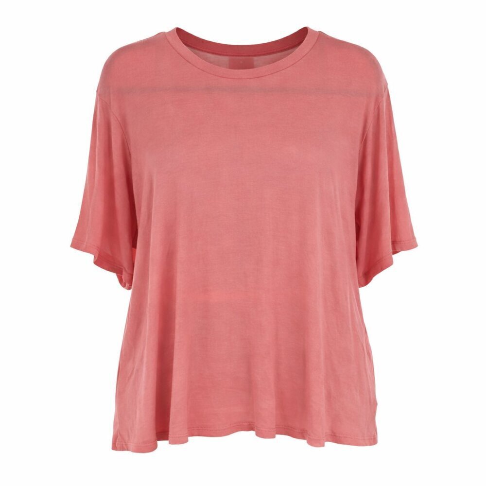 Honeydew Pink Sheer Oversized Tee | Rayon Spandex | XL